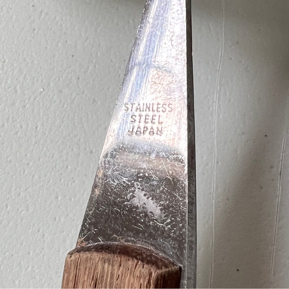 2 Vintage Stainless Steel Cheese Slicers Serveware Wood Handle Japan SPAR Norway - Picture 3 of 8